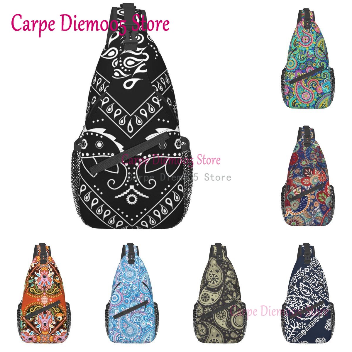 Bandana Blank White - Black And White Paisley Chicano Bandana