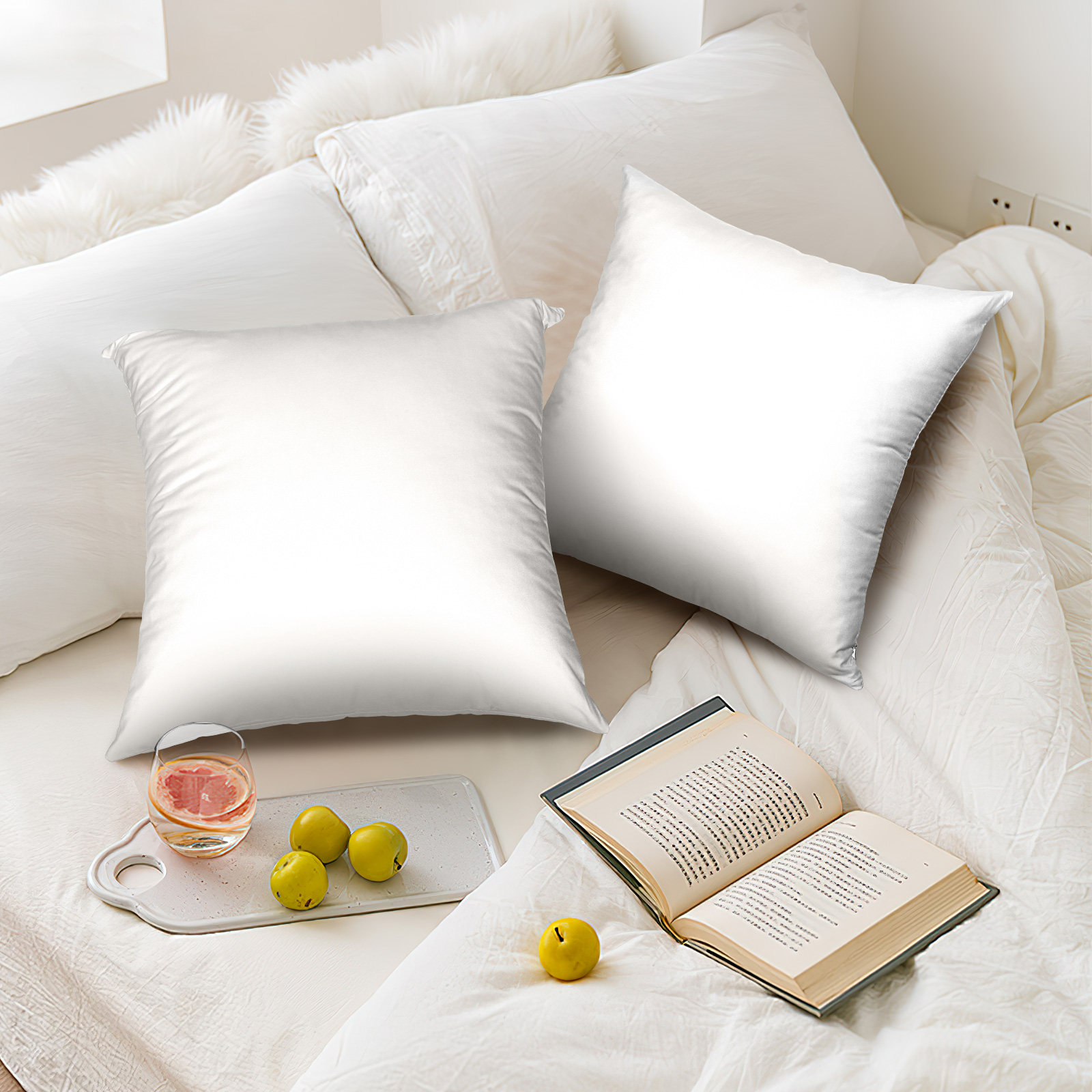 Pillow Cover Sublimation - 4Pcs Sublimation Pillow Cases White Cushion