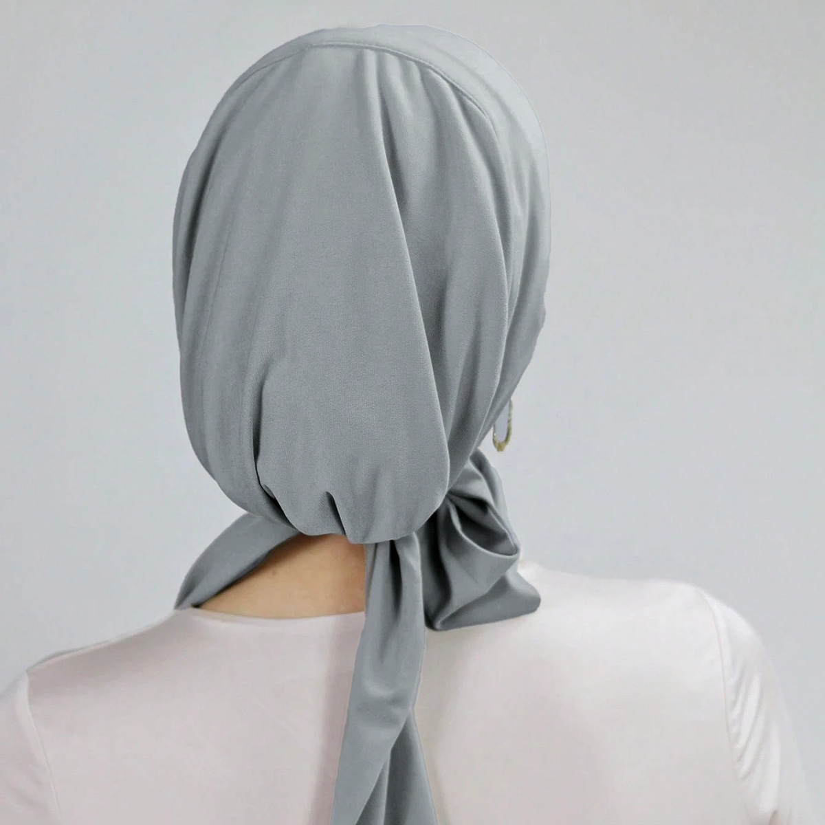 Tie Back Soild Jersey Instant  - Bandana Blank White ulasan dan harga