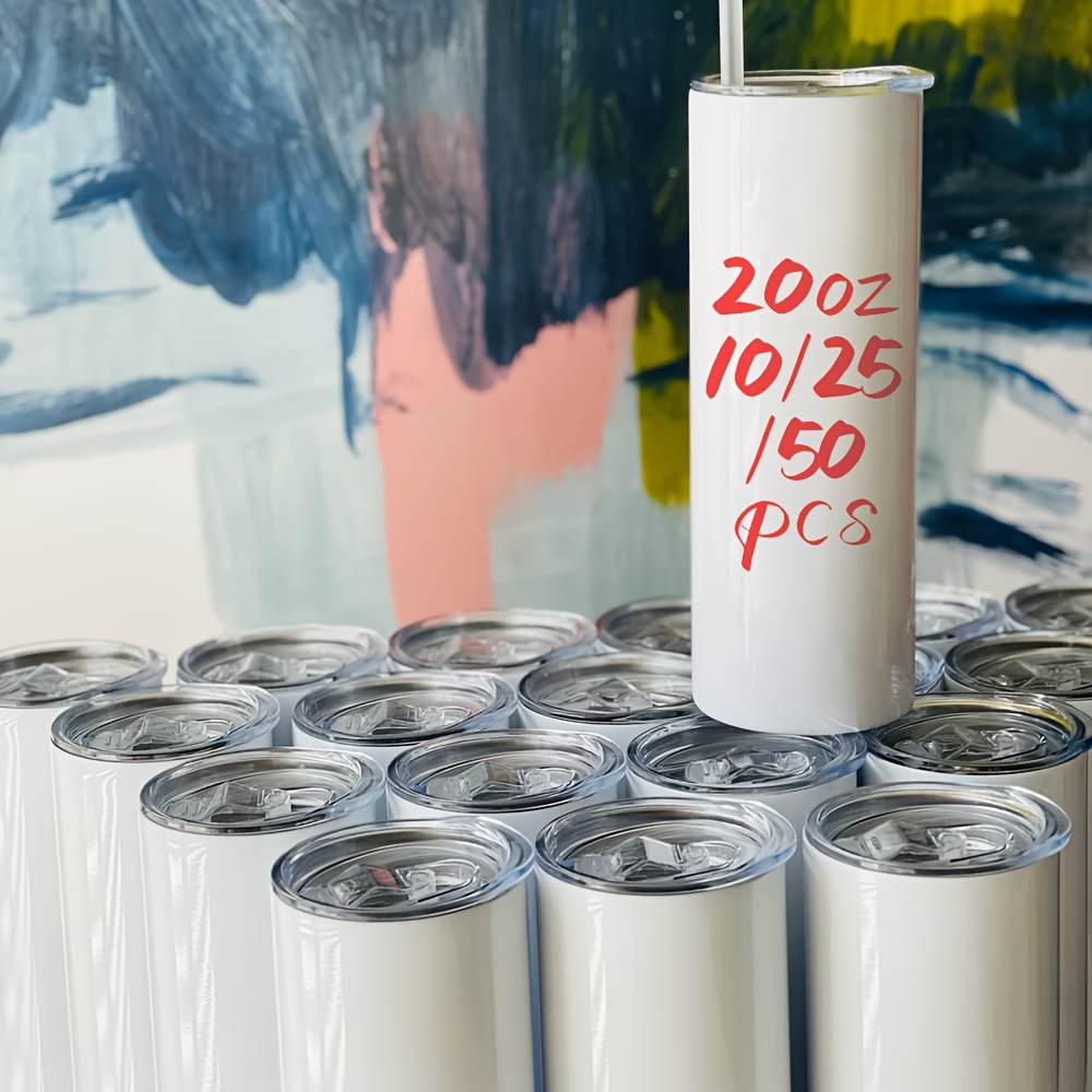 50/25/10 Pack Sublimation Tumb - Tumbler 20Oz White ulasan dan harga