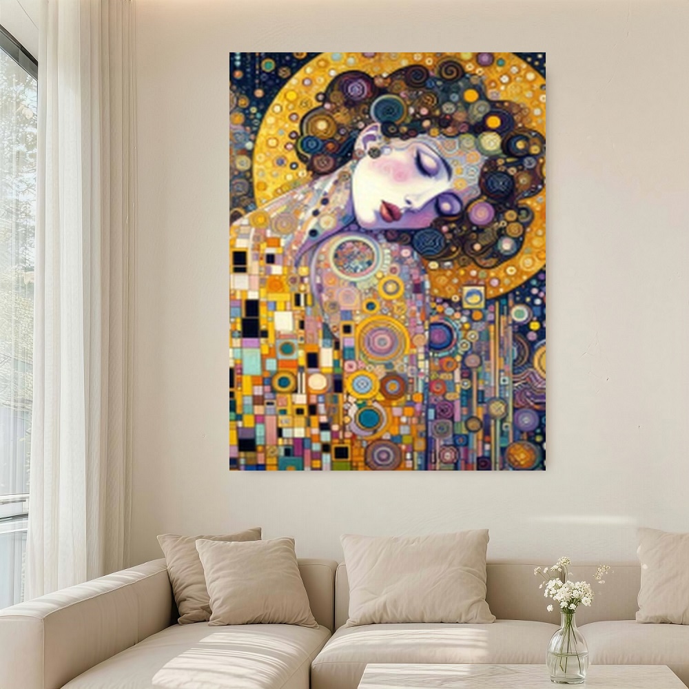 Framed S Gustav Klimt Inspired - Canvas Wrap Ready ulasan dan harga