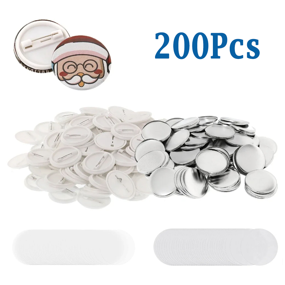 200pcs DIY Round Badge Making  - Button Badge Blank ulasan dan harga