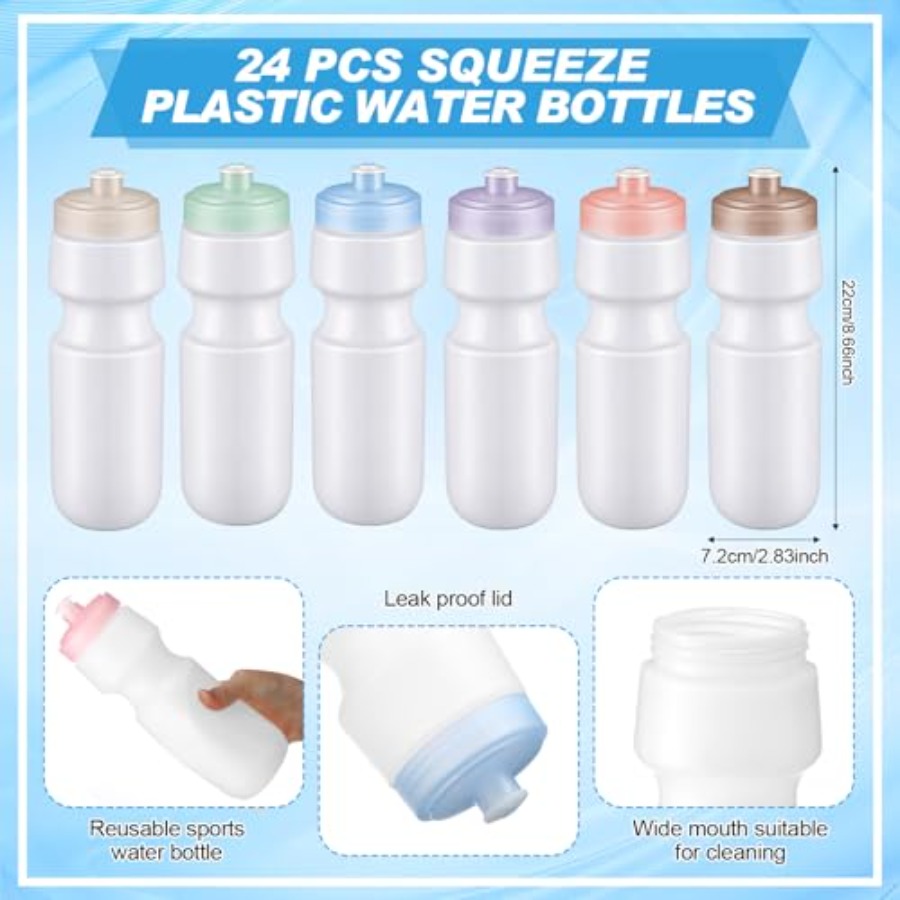 24 Pcs Sports Water Bottles Bu - Water Bottle Blank ulasan dan harga