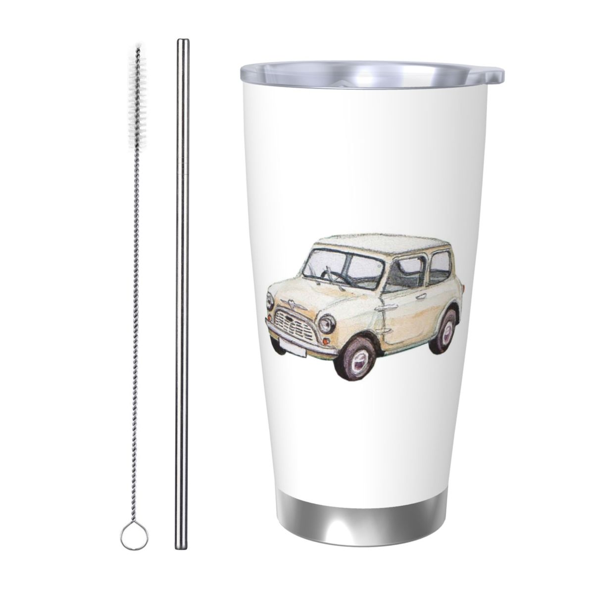 Classic White Mini Cooper In W - Tumbler 20Oz White ulasan dan harga