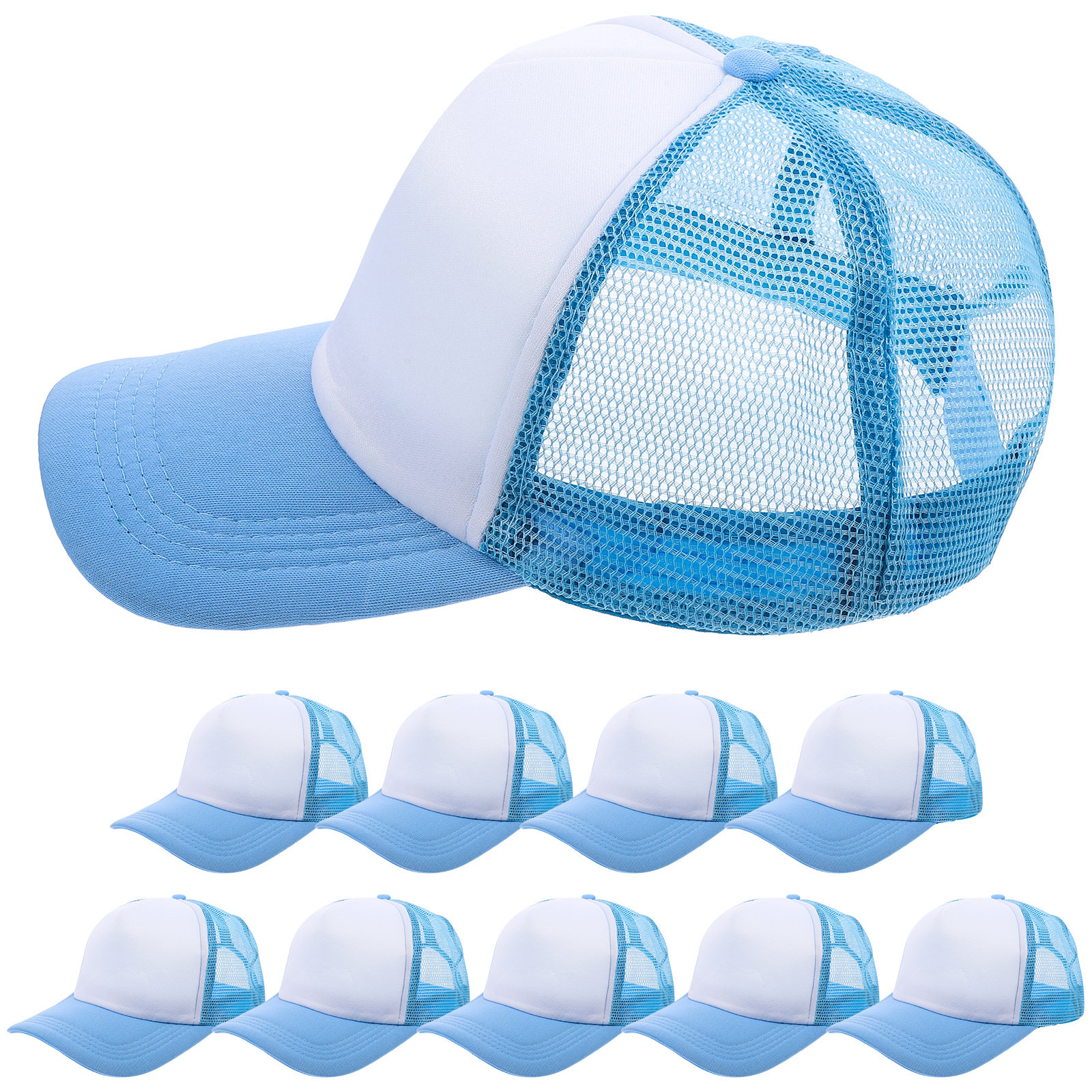 10Pcs Blank Baseball Hats Mesh - Hat Sublimation Blank ulasan dan harga