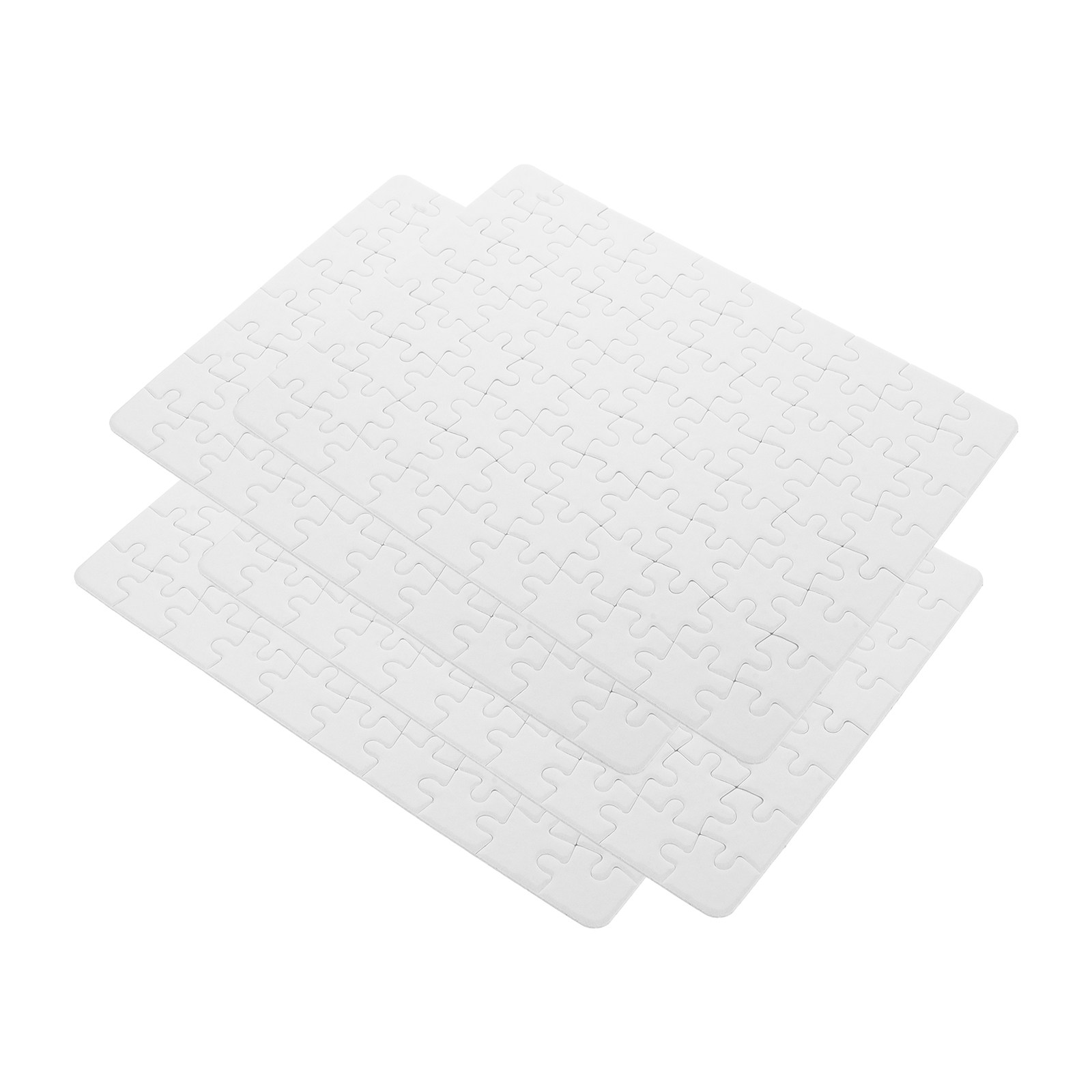 4 Sheets Blank Puzzle Pieces C - Puzzle Blank White ulasan dan harga