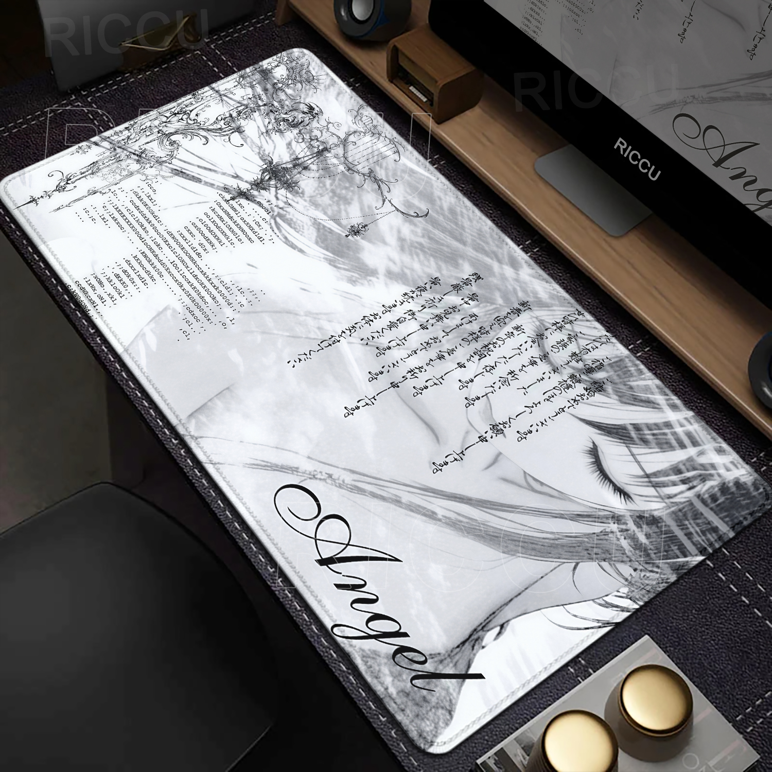 Anime Aesthetics Mousepad Blac - Mouse Pad Blank Sublimation ulasan dan harga
