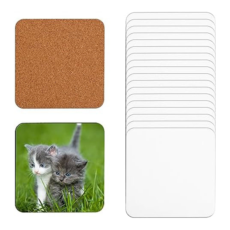 ABGE-40 PCS Sublimation Coaste - Coaster Sublimation Blank ulasan dan harga
