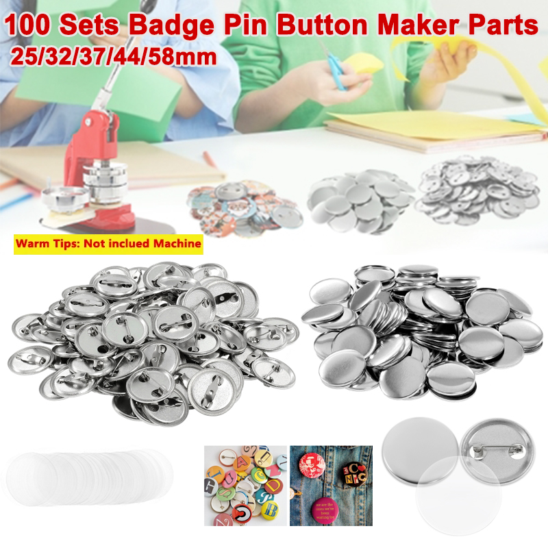 100 Sets Blank Badge Pin Butto - Button Badge Blank ulasan dan harga