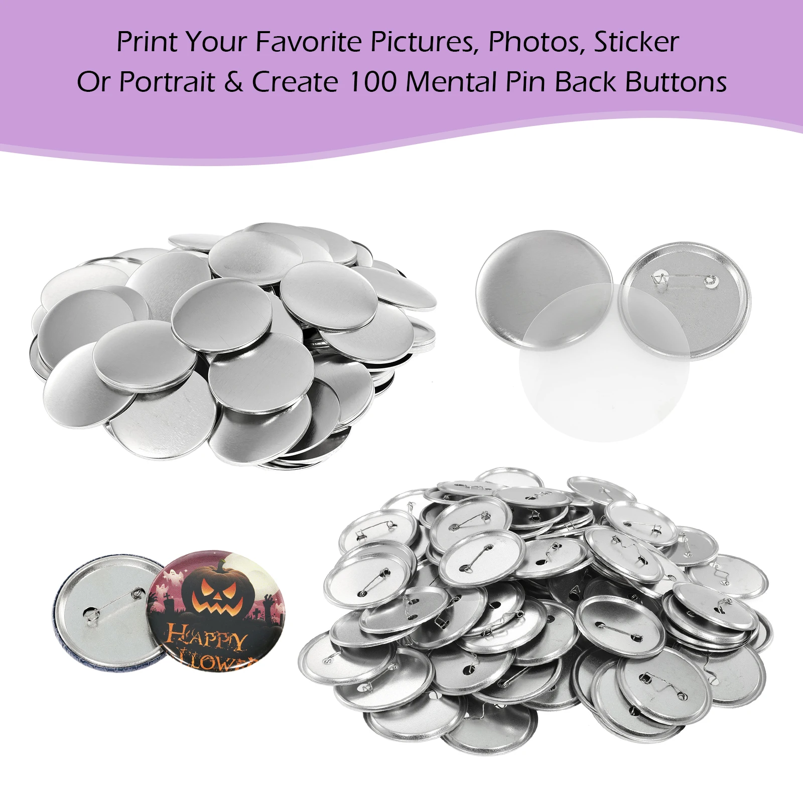 100 Sets Blank Badge Pin Butto - Button Badge Blank ulasan dan harga
