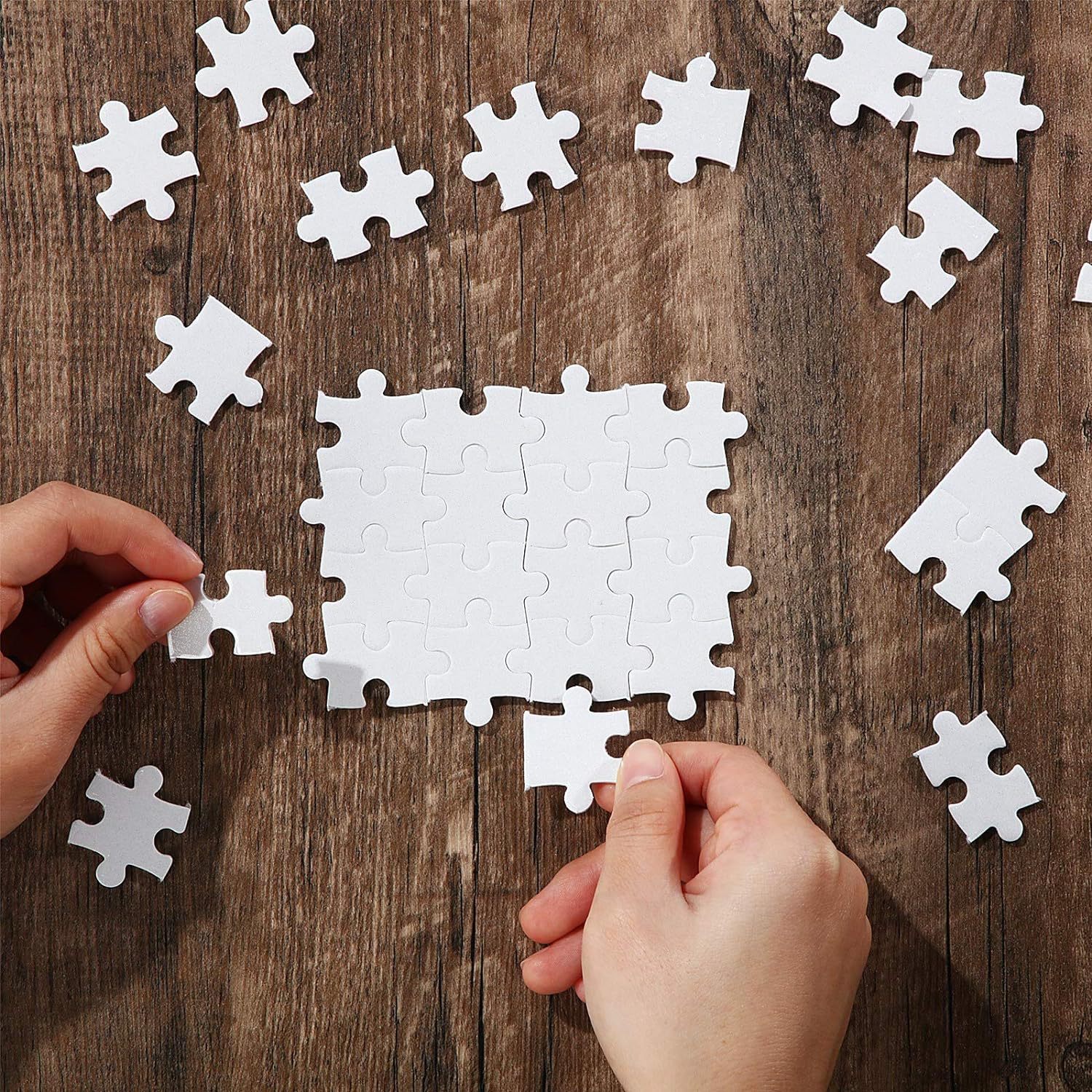 10sheets/lot Printable Jigsaw  - Puzzle Blank White ulasan dan harga