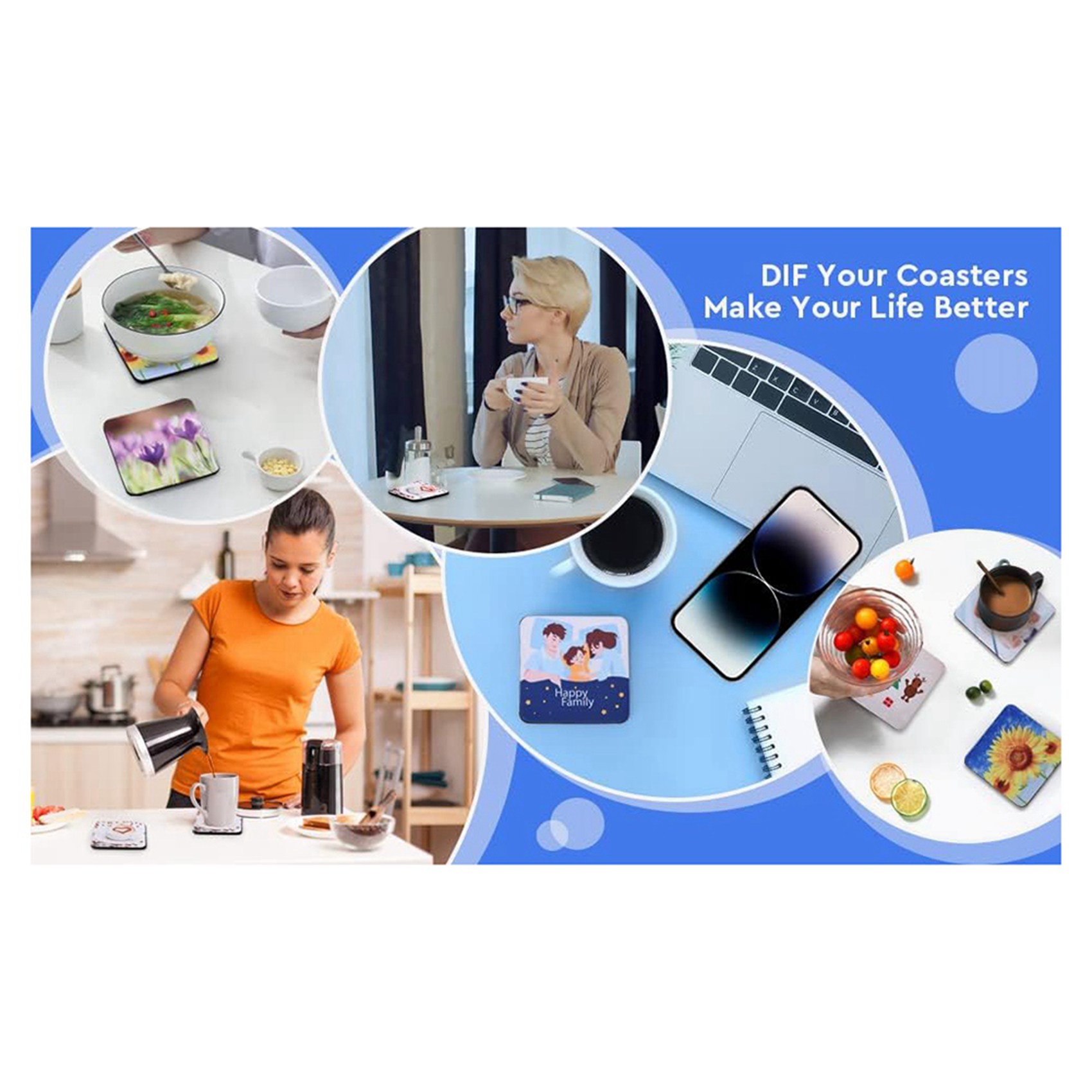 【LAST CHANCE】40PCS Square Subl - Coaster Sublimation Blank ulasan dan harga