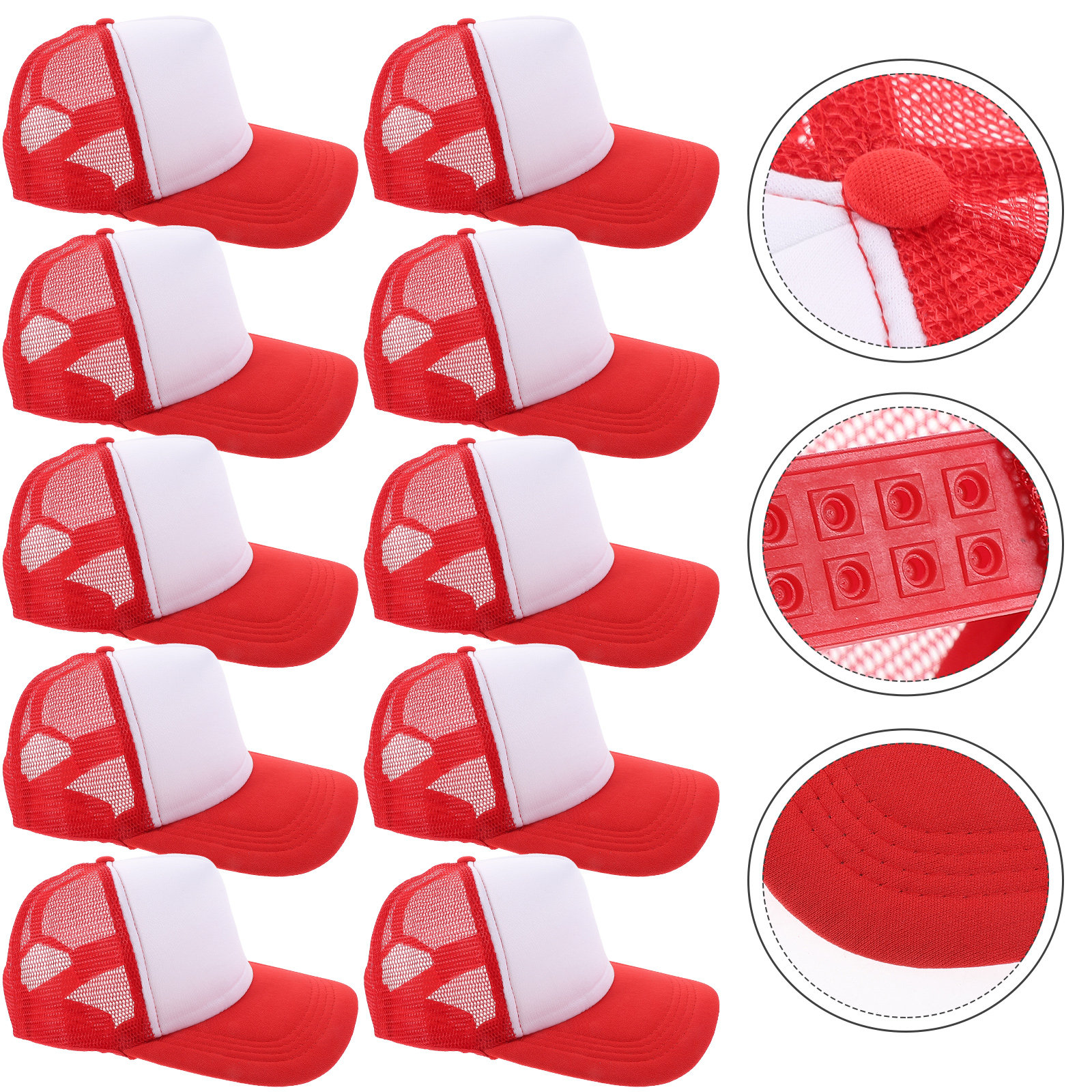 10Pcs Blank Mesh Baseball Hat  - Hat Sublimation Blank ulasan dan harga