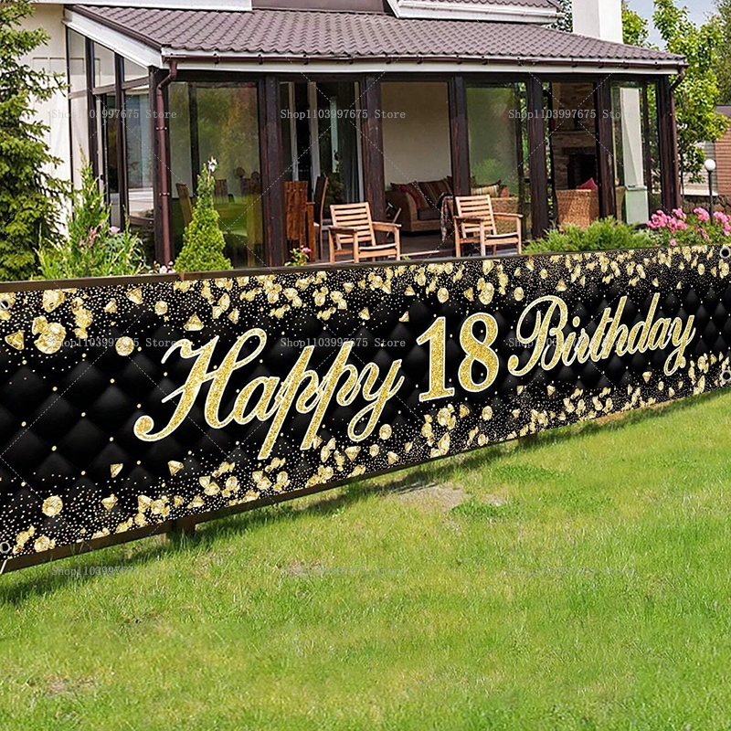 Happy 18th Birthday Banner Dec - Yard Sign Blank ulasan dan harga