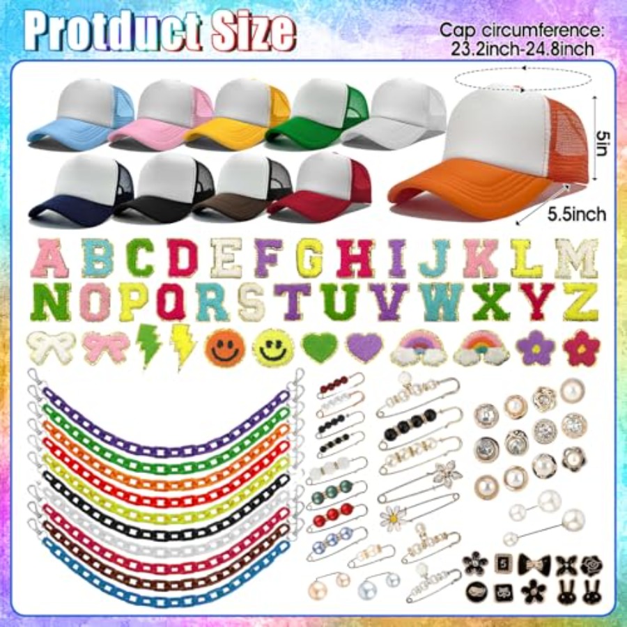 10 Pack Blank Trucker Hats DIY - Hat Sublimation Blank ulasan dan harga