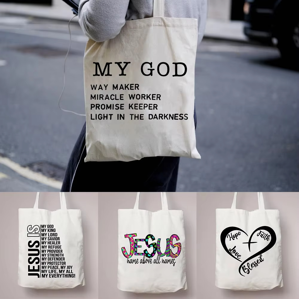 All My Hope Is in Jesus Patter - Tote Bag Sublimation ulasan dan harga
