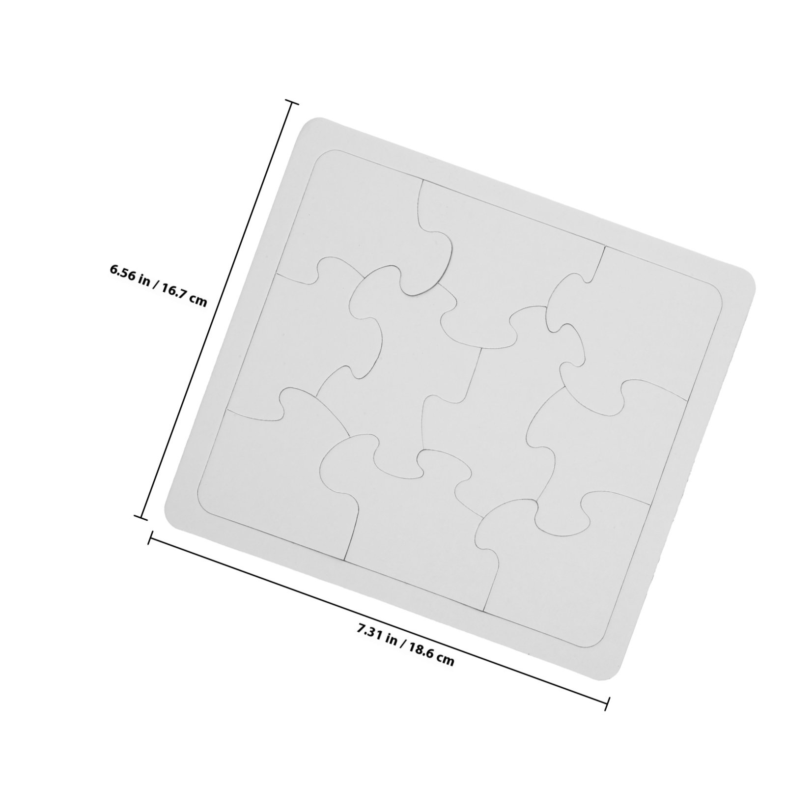 5Pcs White Blank Jigsaw Puzzle - Puzzle Blank White ulasan dan harga